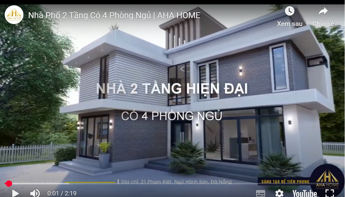 Nhà Phố 2 Tầng Có 4 Phòng Ngủ