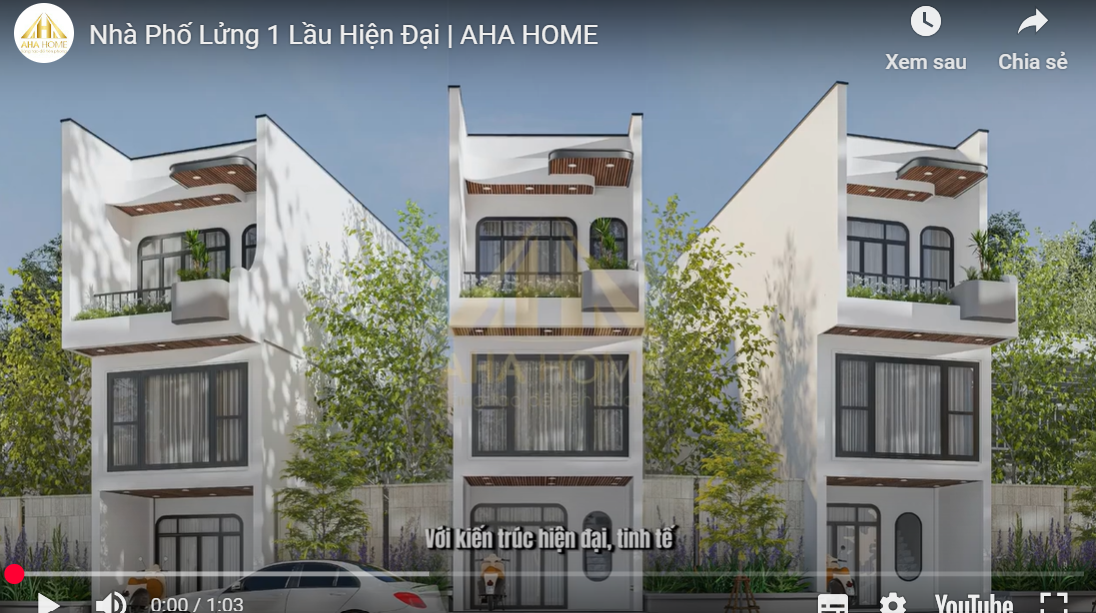 Nhà Phố Lửng 1 Lầu Hiện Đại